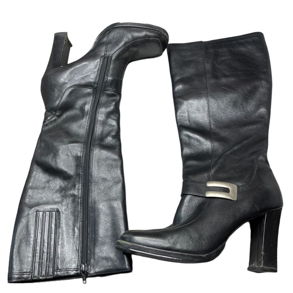 Bakers Shoes Vintage Bakers The New Yorker Black Leather Chunky